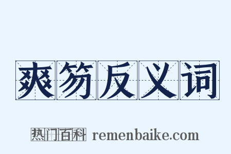 爽笏反义词是什么意思的图片